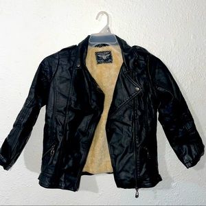 Zaia Girls 11 - 12 black faux leather jacket